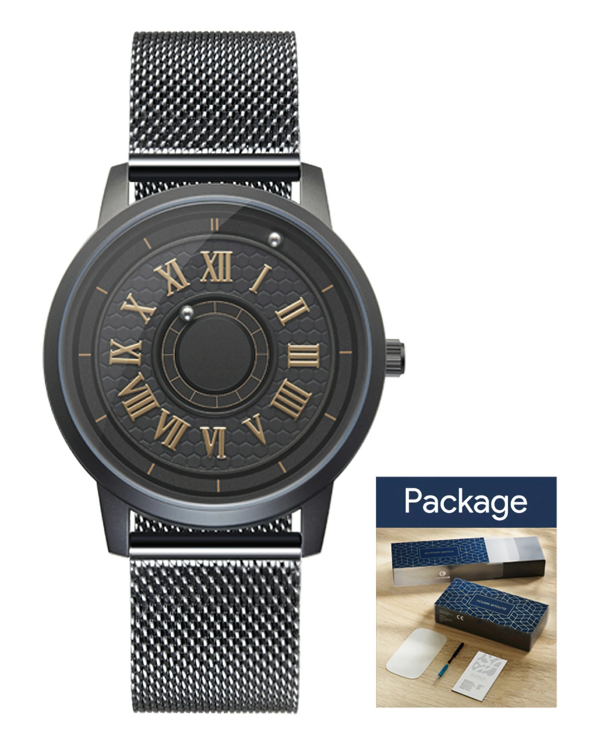 Magnetic Roman Numeral Watch 040A