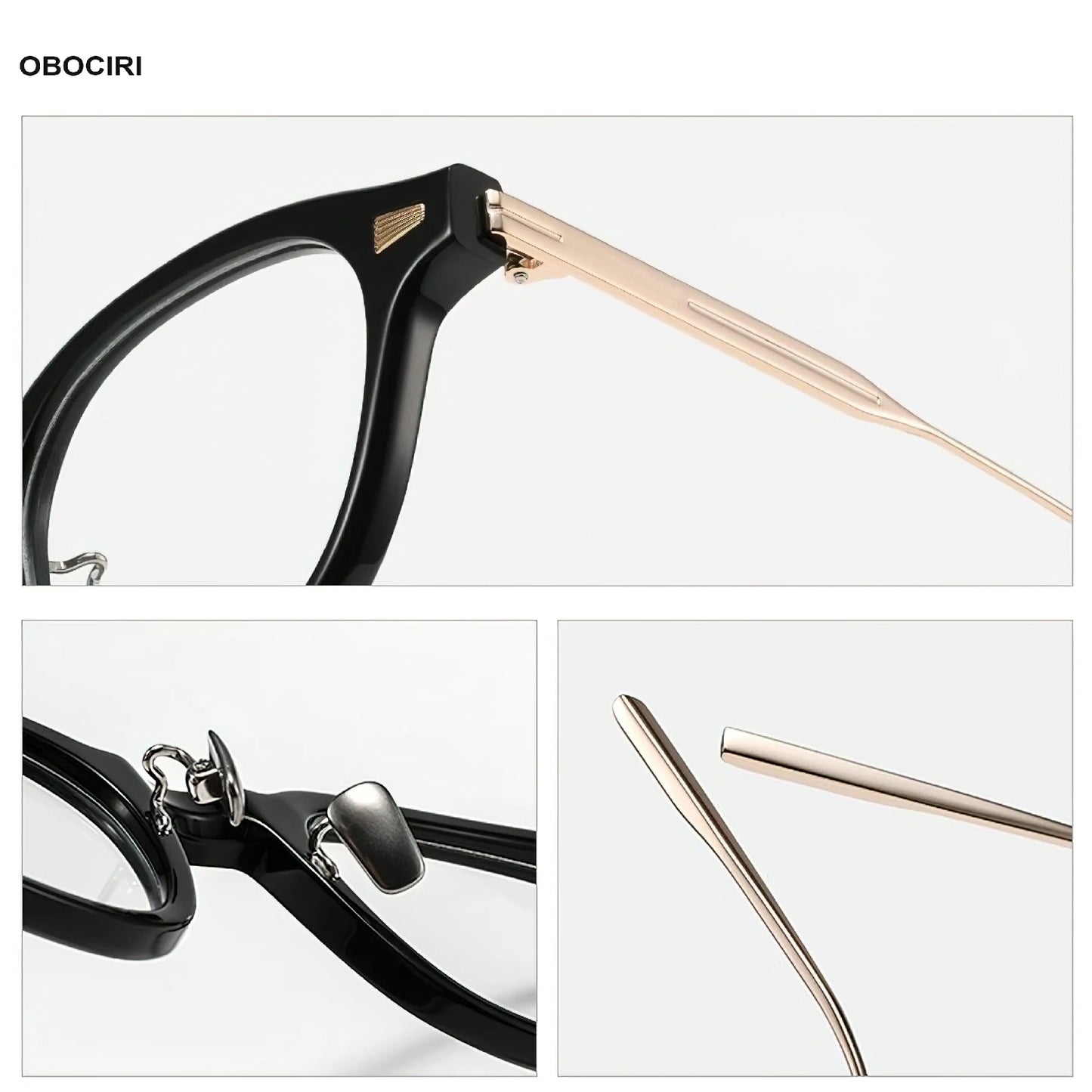 Marie 1962 Round Glasses with Thin Temples