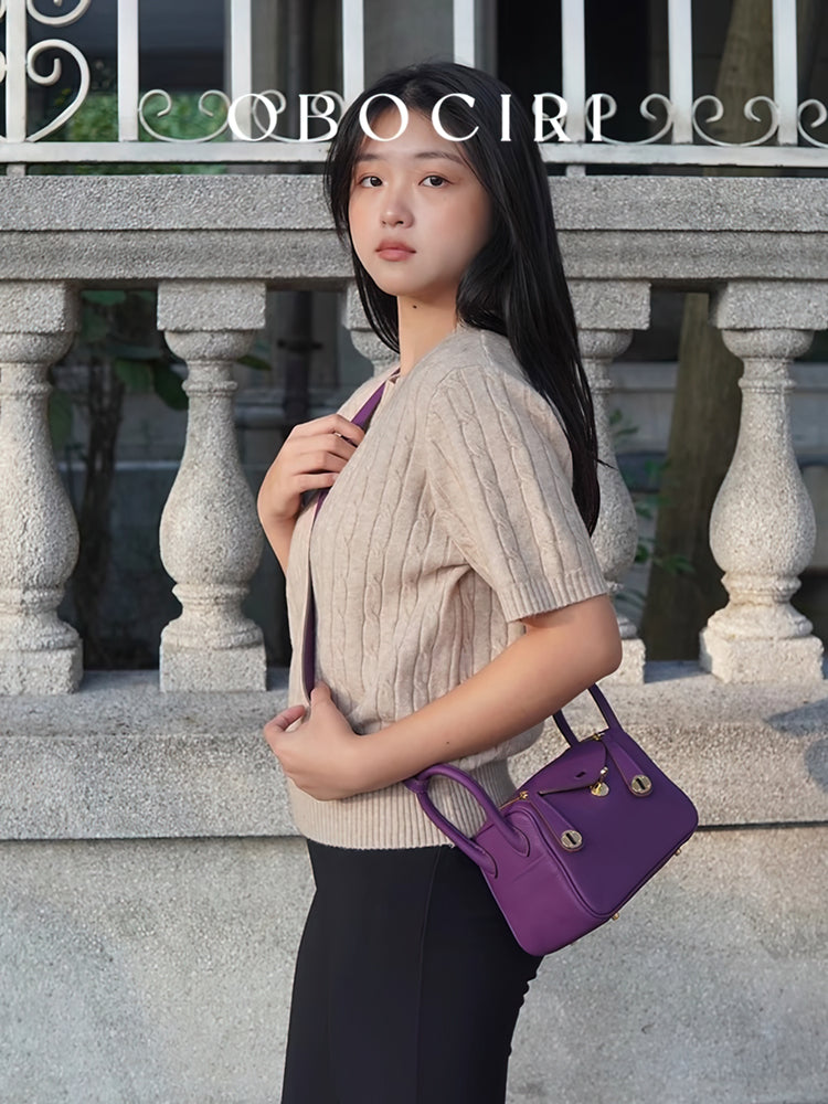 Mini Lindy Anemone Purple Bag