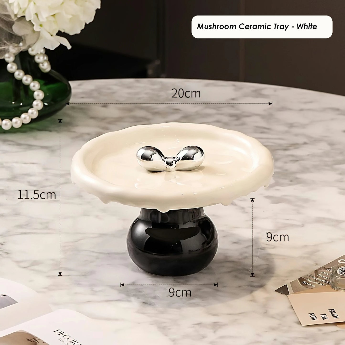 Mushroom Ceramic  Jewelry Tray Fruit Bowl