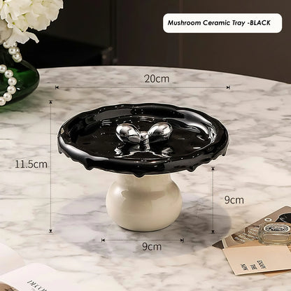 Mushroom Ceramic  Jewelry Tray Fruit Bowl