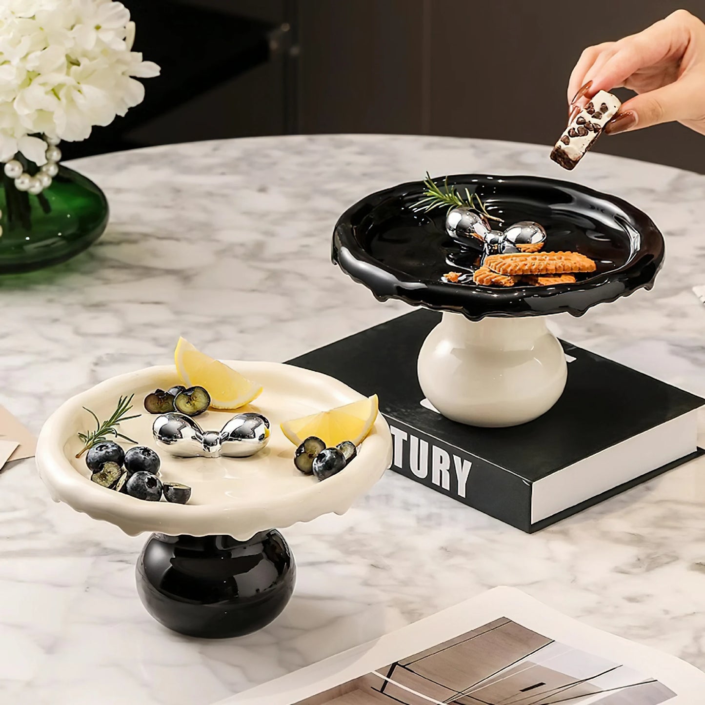 Mushroom Ceramic  Jewelry Tray Fruit Bowl