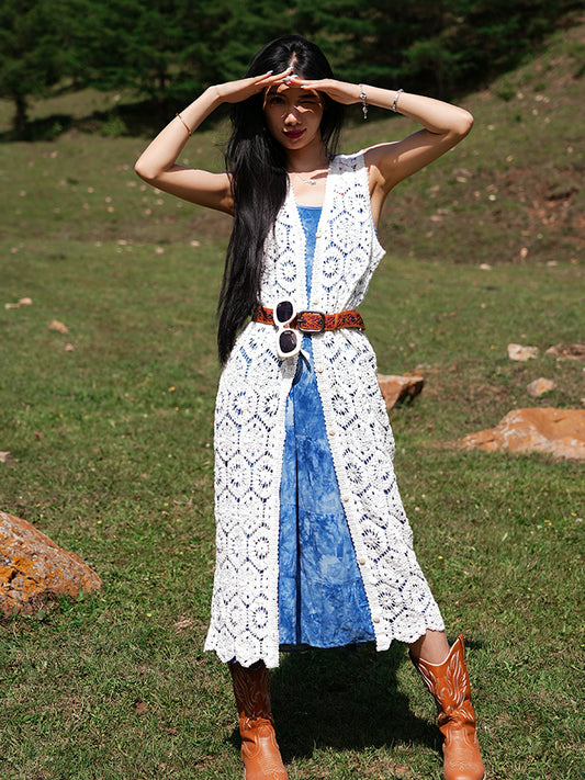 Mystic Waves Boho Tie-Dye Maxi Dress
