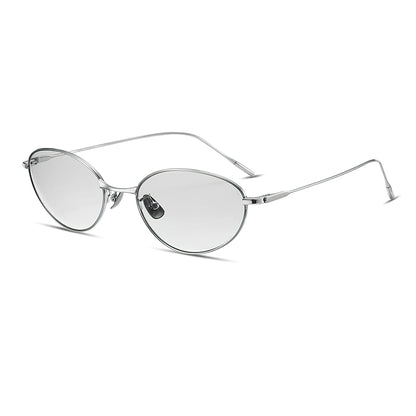 Oval Sunglasses with Thin Temples