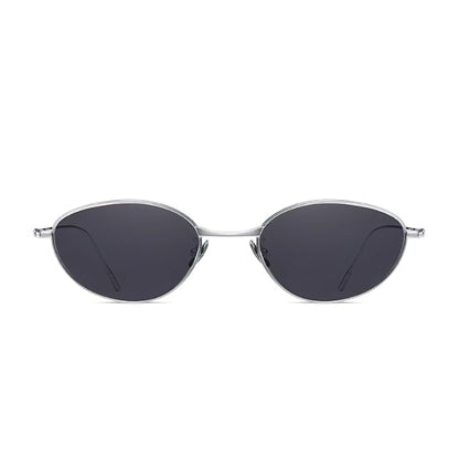 Oval Sunglasses with Thin Temples
