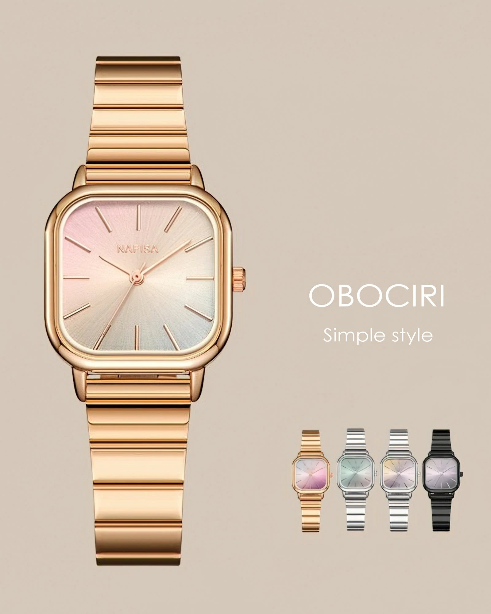 Rainbow Small Square Watch