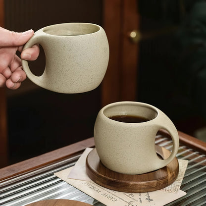 6 set Retro Ceramic Coffee Cup & Saucer - 7oz