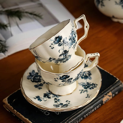 Rose Coffee And Tea Cup Saucer Set