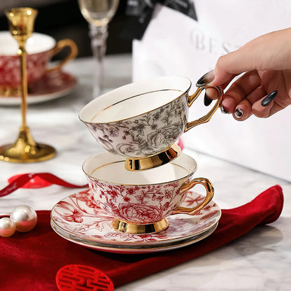 Rose Holiday Cup and Saucer
