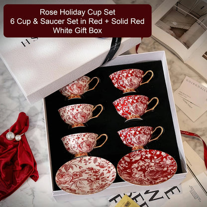 Rose Holiday Cup and Saucer