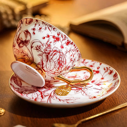 Rose Holiday Cup and Saucer