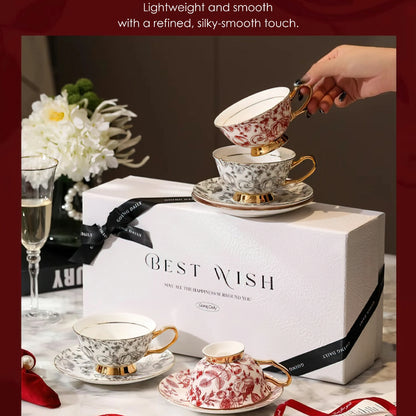Rose Holiday Cup and Saucer