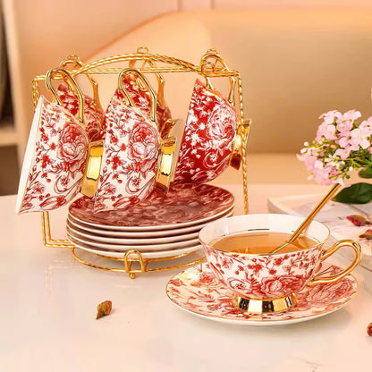 Rose Holiday Cup and Saucer