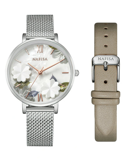Secret Garden Steel Strap Watch