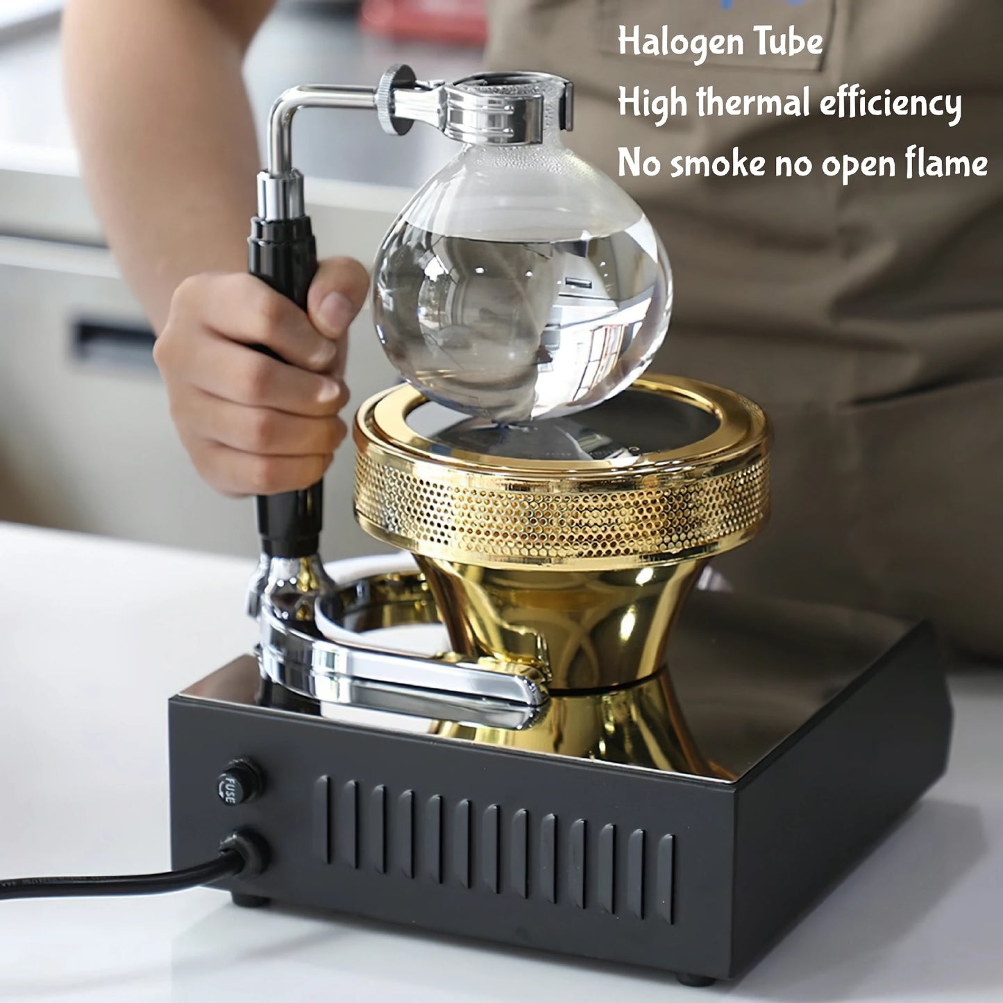 Borosilicate Glass Siphon Coffee Maker + Coffee Heating Stove
