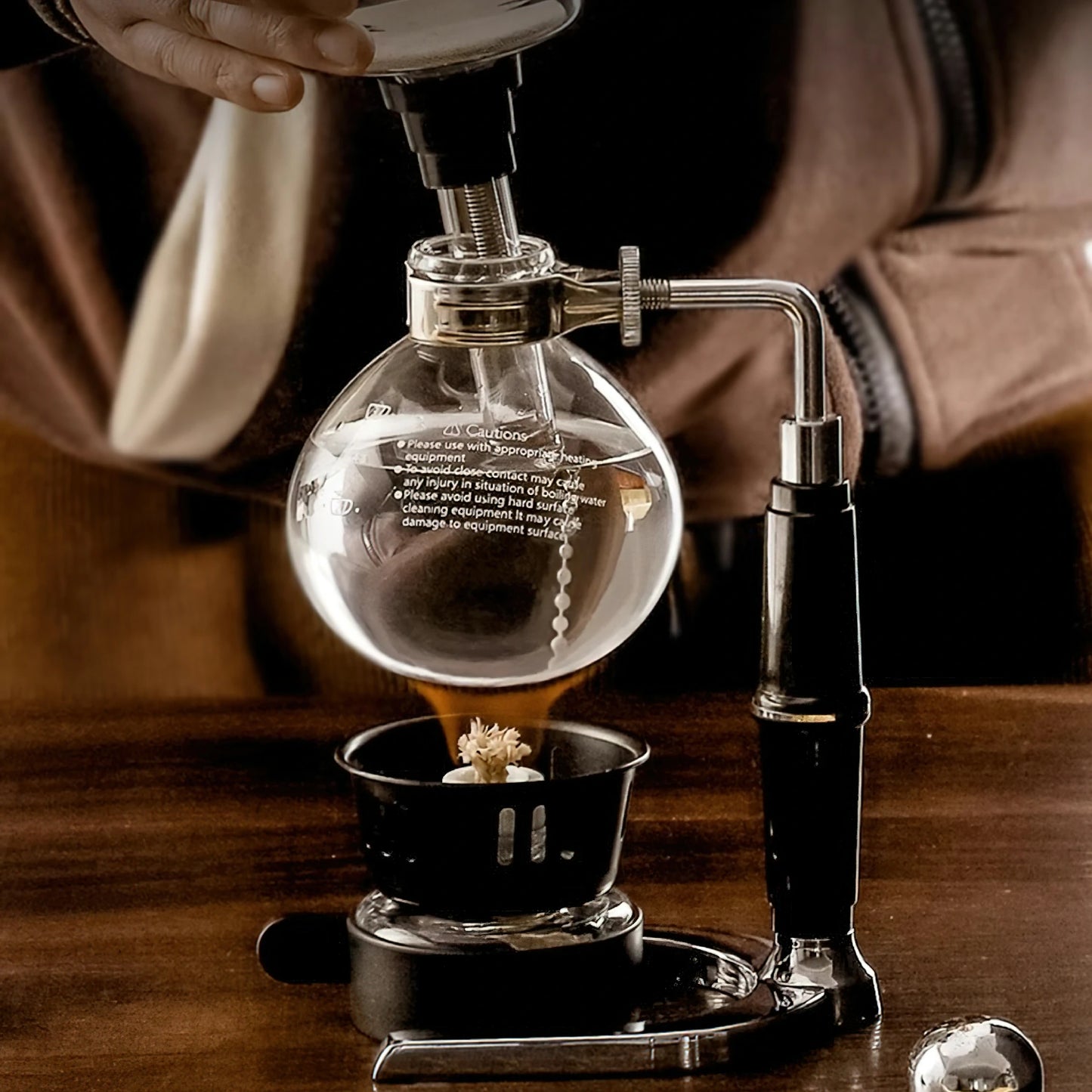 Borosilicate Glass Siphon Coffee Maker + Coffee Heating Stove