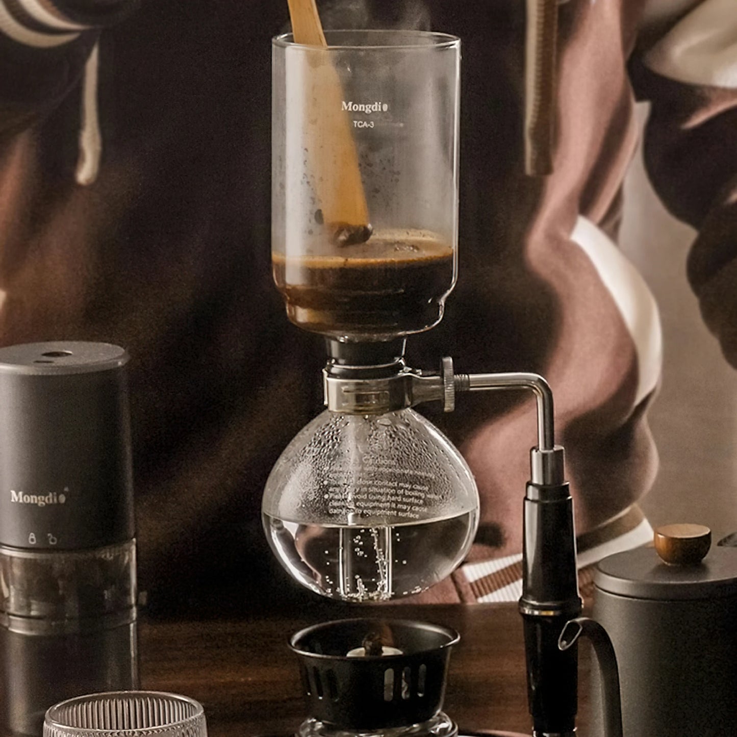 Borosilicate Glass Siphon Coffee Maker + Coffee Heating Stove