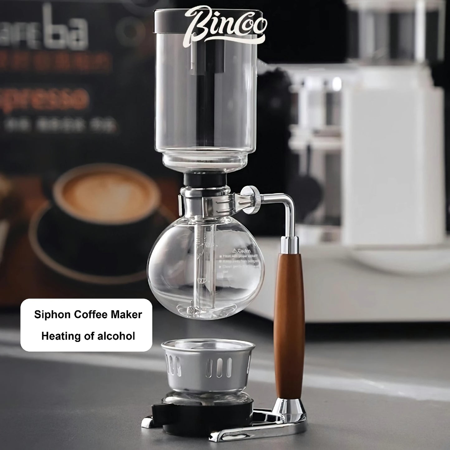 Borosilicate Glass Siphon Coffee Maker + Coffee Heating Stove