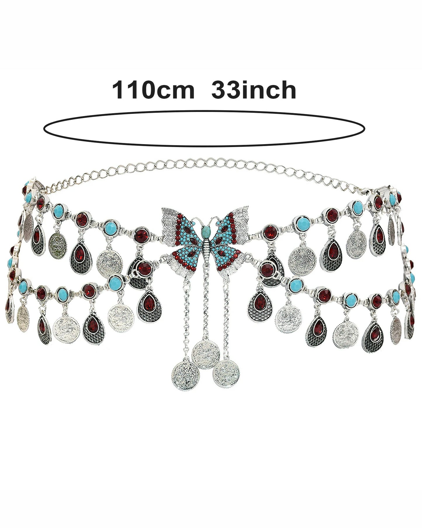 Tribal Butterfly Coin Waist Chain