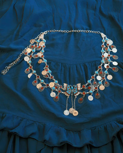 Tribal Butterfly Coin Waist Chain