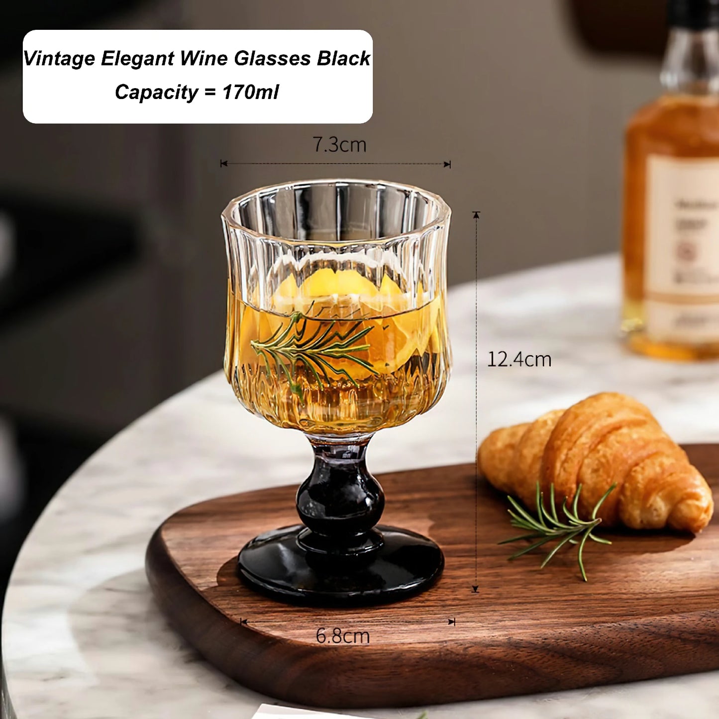 Vintage Elegant Wine Glasses set