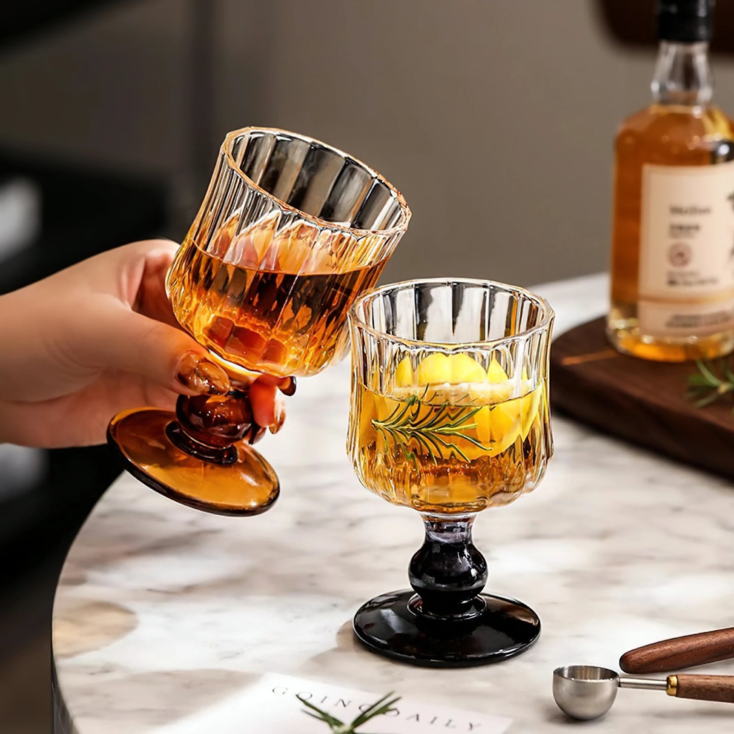Vintage Elegant Wine Glasses set