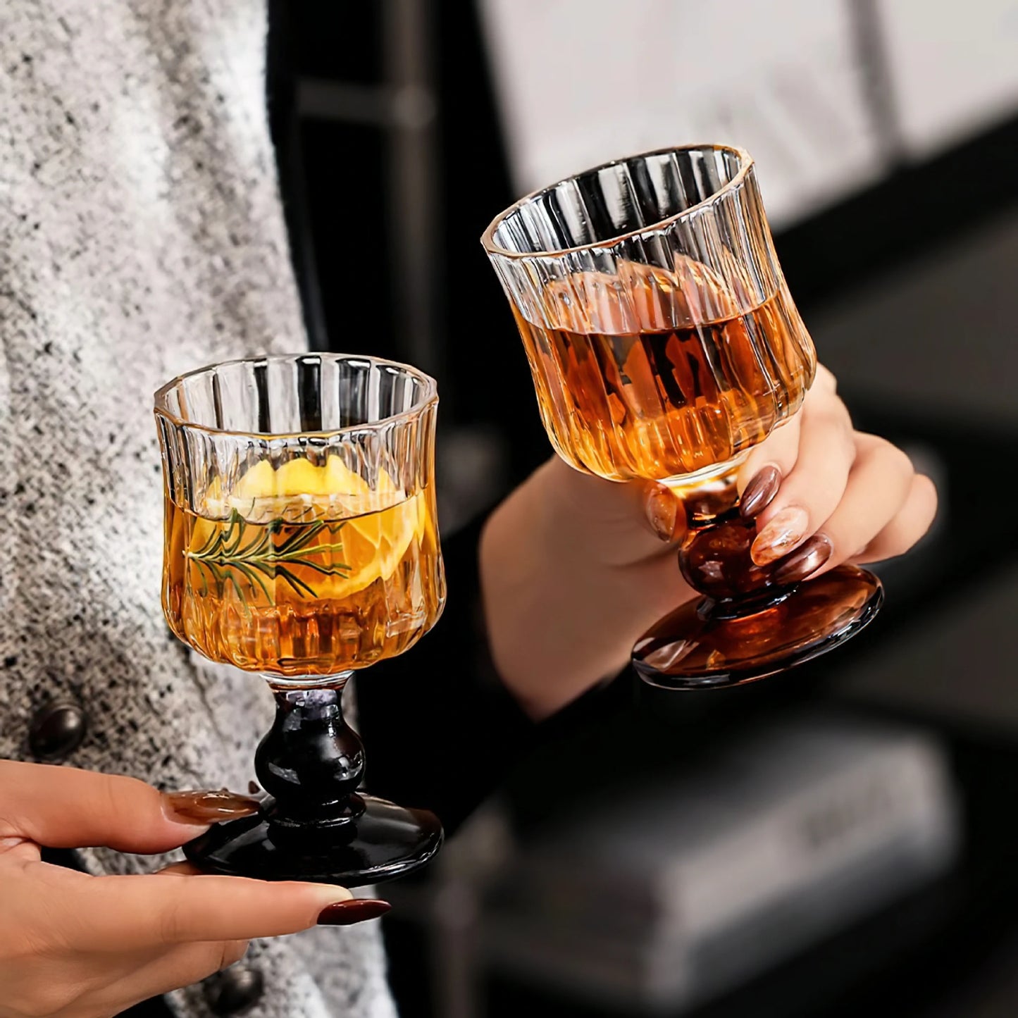 Vintage Elegant Wine Glasses set