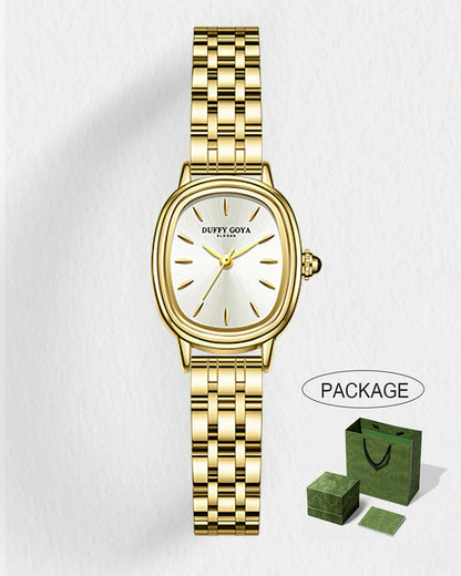 Small Oval Quartz Gold Watch