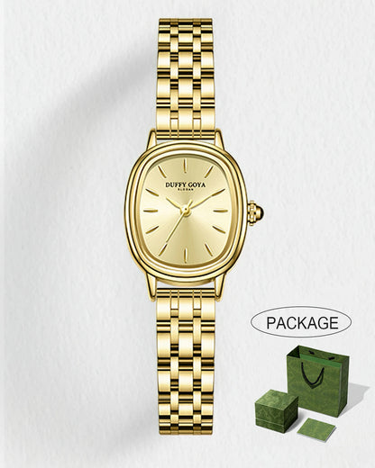Small Oval Quartz Gold Watch