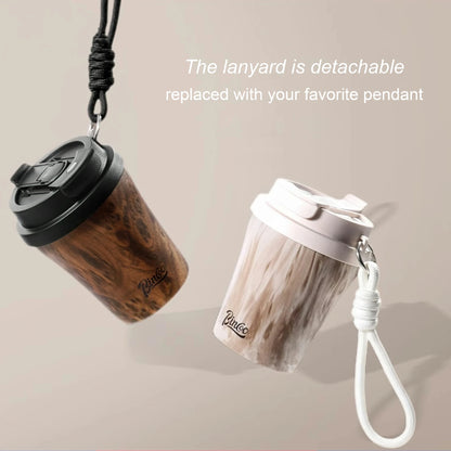 Wood Ceramic Inner layer Insulated Coffee Mug