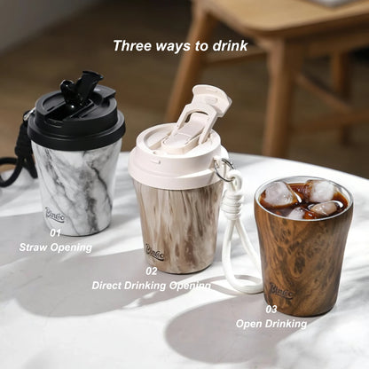 Wood Ceramic Inner layer Insulated Coffee Mug
