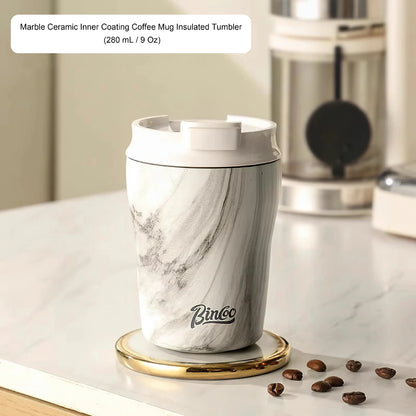 Wood Ceramic Inner layer Insulated Coffee Mug