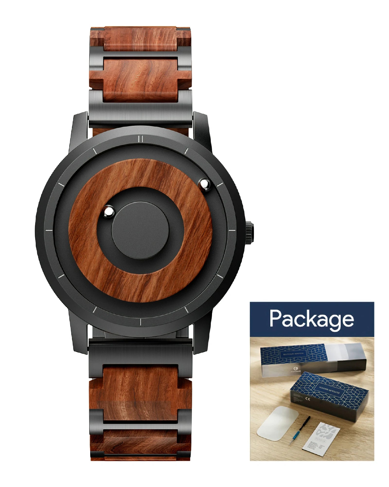 Wooden Magnetic Ball Watch P2D
