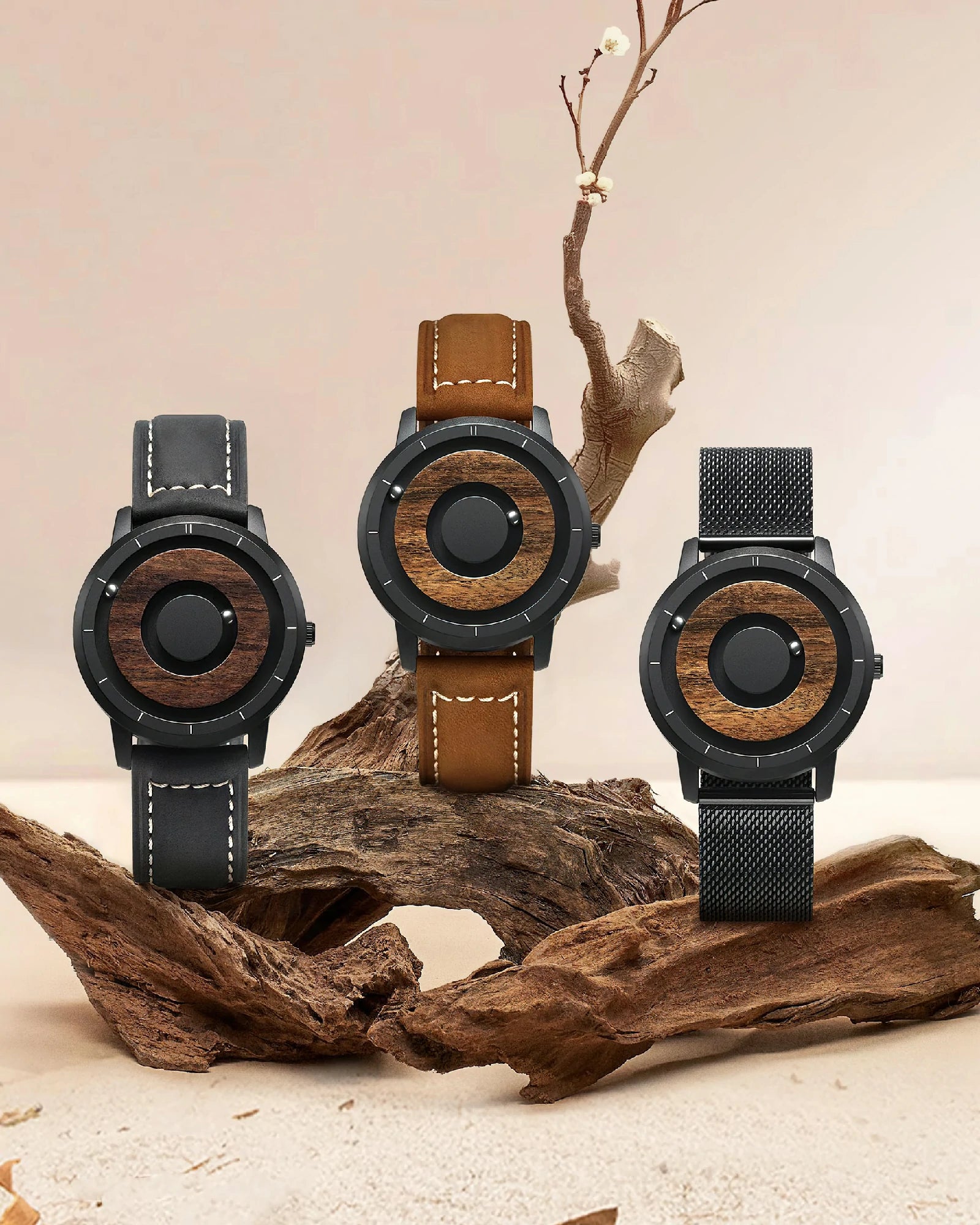 Wooden Magnetic Ball Watch P2D