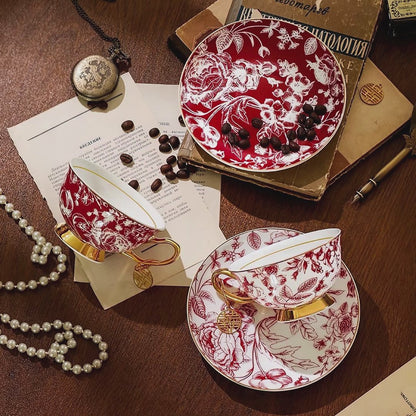 Rose Holiday Cup and Saucer